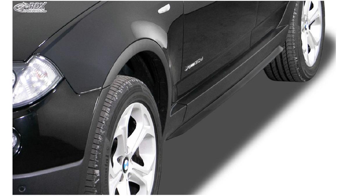 Jupes+lat%C3%A9rales+%27Slim%27+sur+mesure+pour+BMW+X3+E83+2004-2010+%28ABS+noir+luisant%29